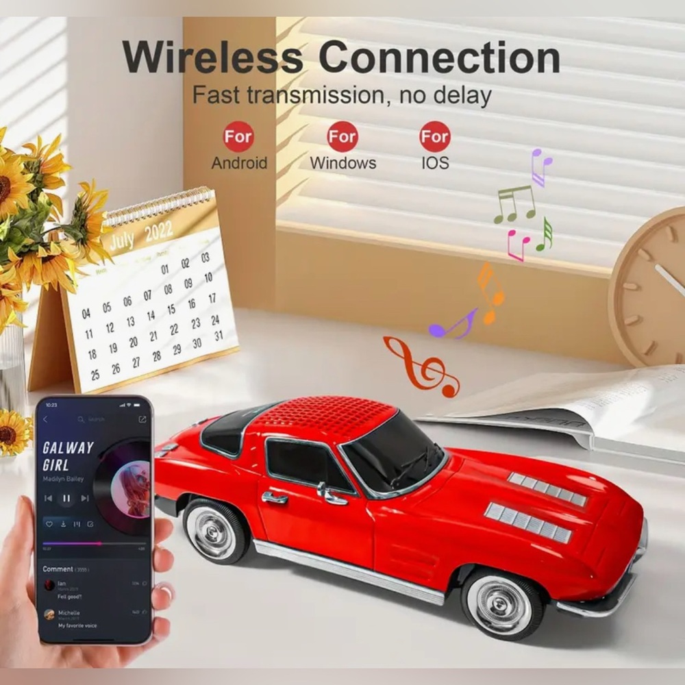 Classic Corvette Bluetooth Speaker- NWT